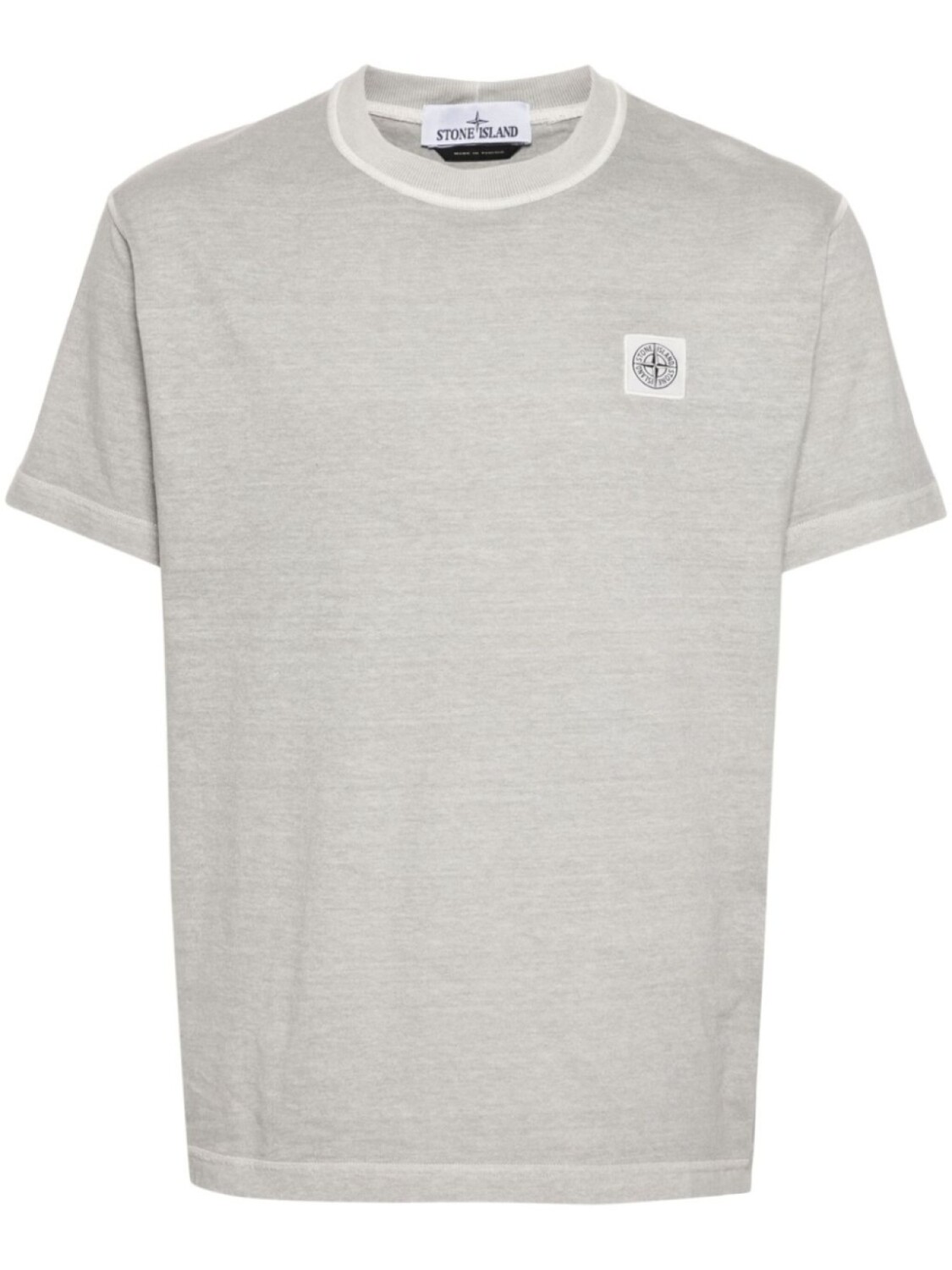 

Stone Island футболка из хлопка с нашивкой в виде компаса, серый