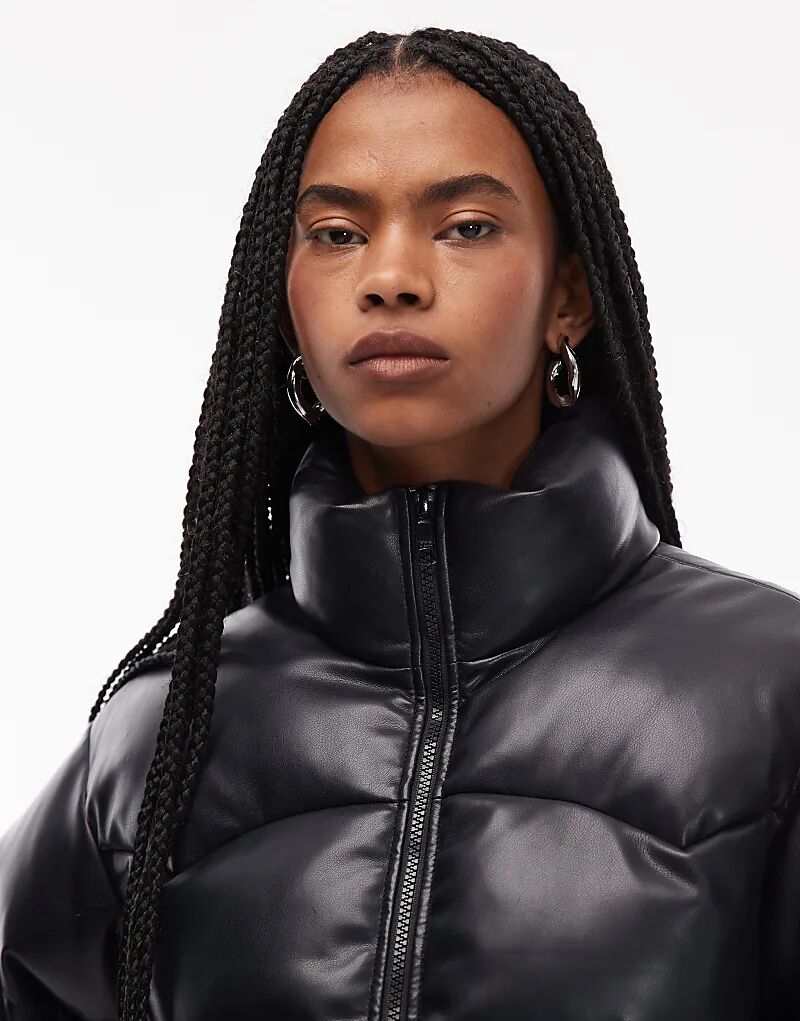 Куртка-пуховик Levi's Noe из искусственной кожи в стиле вестерн черного цвета — фото 3