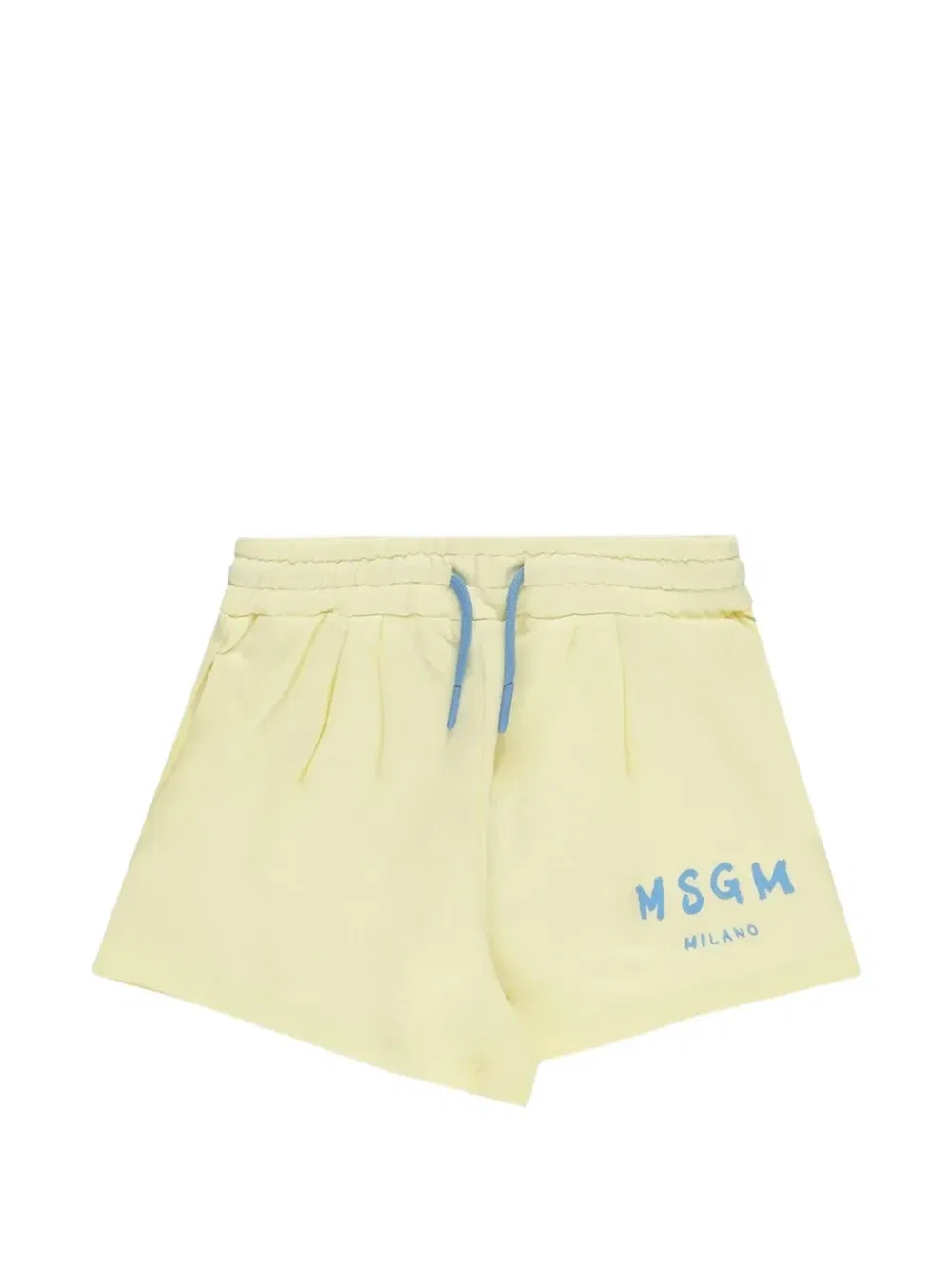 Шорты на кулиске с логотипом Msgm Kids, желтый