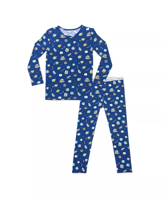 

Детский унисекс комплект пижамы из 2 предметов Cloud Grey Bellabu Bear, синий