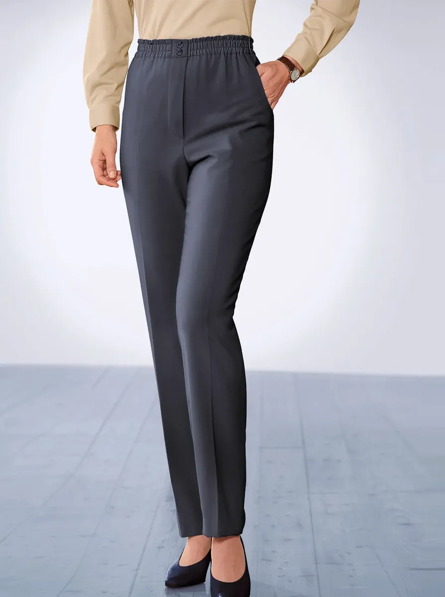 

Брюки без застежки Classic Basics, серый