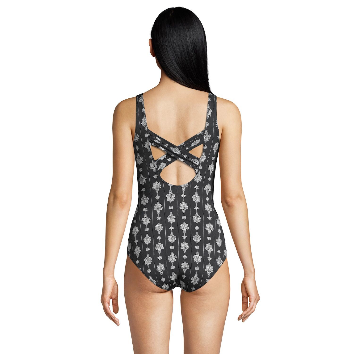 

Женский цельный купальник Lands' End Carmela SlenderSuit с чашкой DD Lands' End