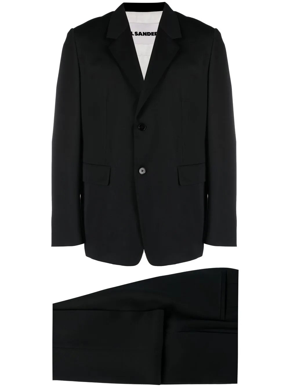 

Костюм с однобортным пиджаком JIL SANDER, черный