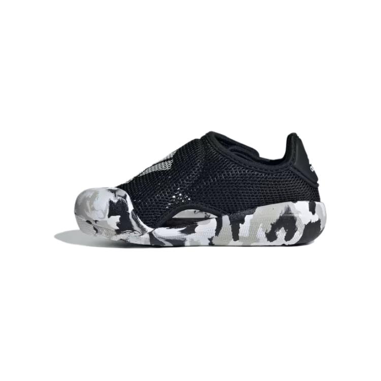 Дышащие низкие кроссовки для малышей черно-белые Adidas — фото 2
