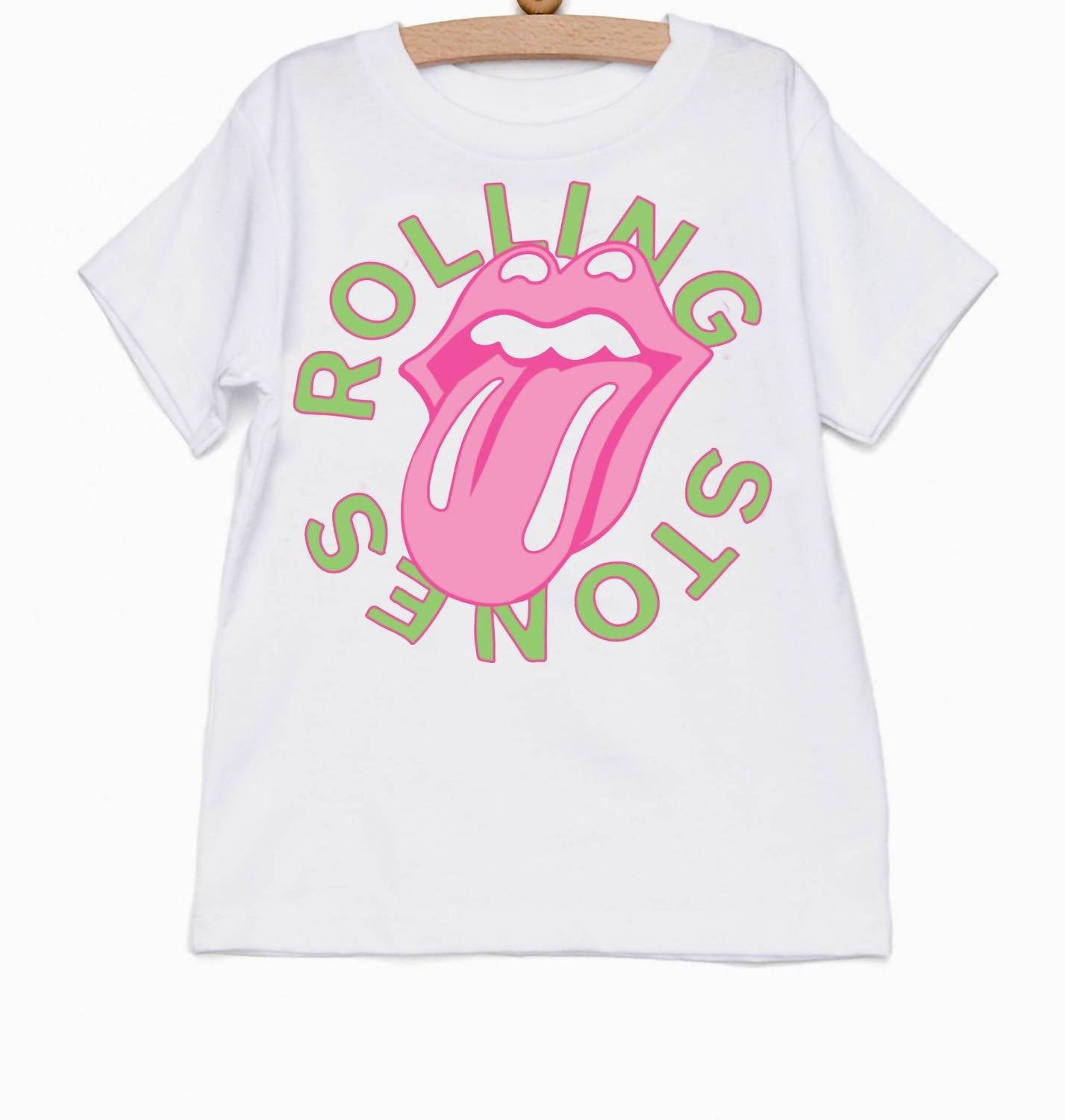 

Футболка Rolling Stones Neon Puff для девочек в классическом белом цвете LivyLu