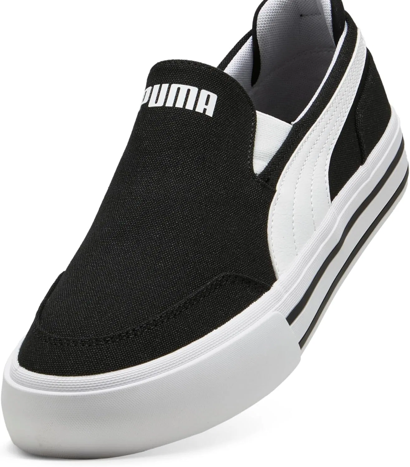 Кроссовки PUMA Herren Court Classic Vulc Slip On, Black White — фото 2