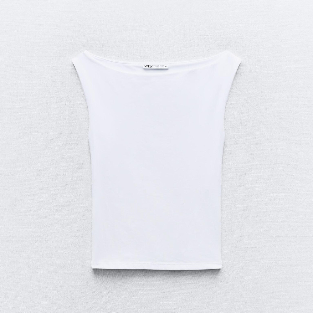 

Топ Zara Polyamide, белый