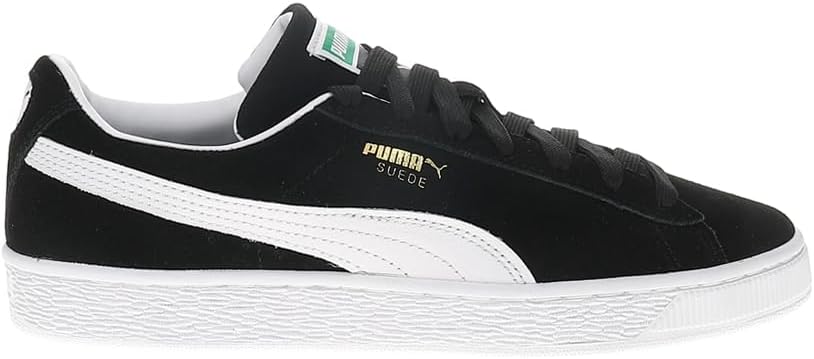 

Мужские замшевые классические кроссовки PUMA с шнуровкой - черные