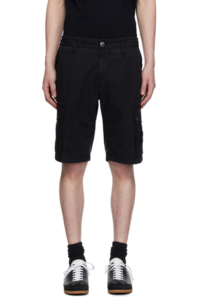 

Черные шорты из хлопкового твила Supima Stretch-TC Stone Island