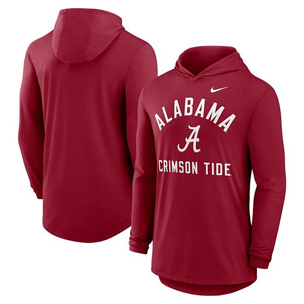Мужская малиновая толстовка с капюшоном Alabama Crimson Tide classic arch tri-blend Nike