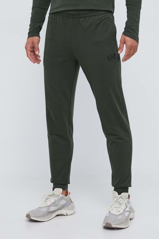 

Спортивные брюки из хлопка EA7 Emporio Armani, зеленый