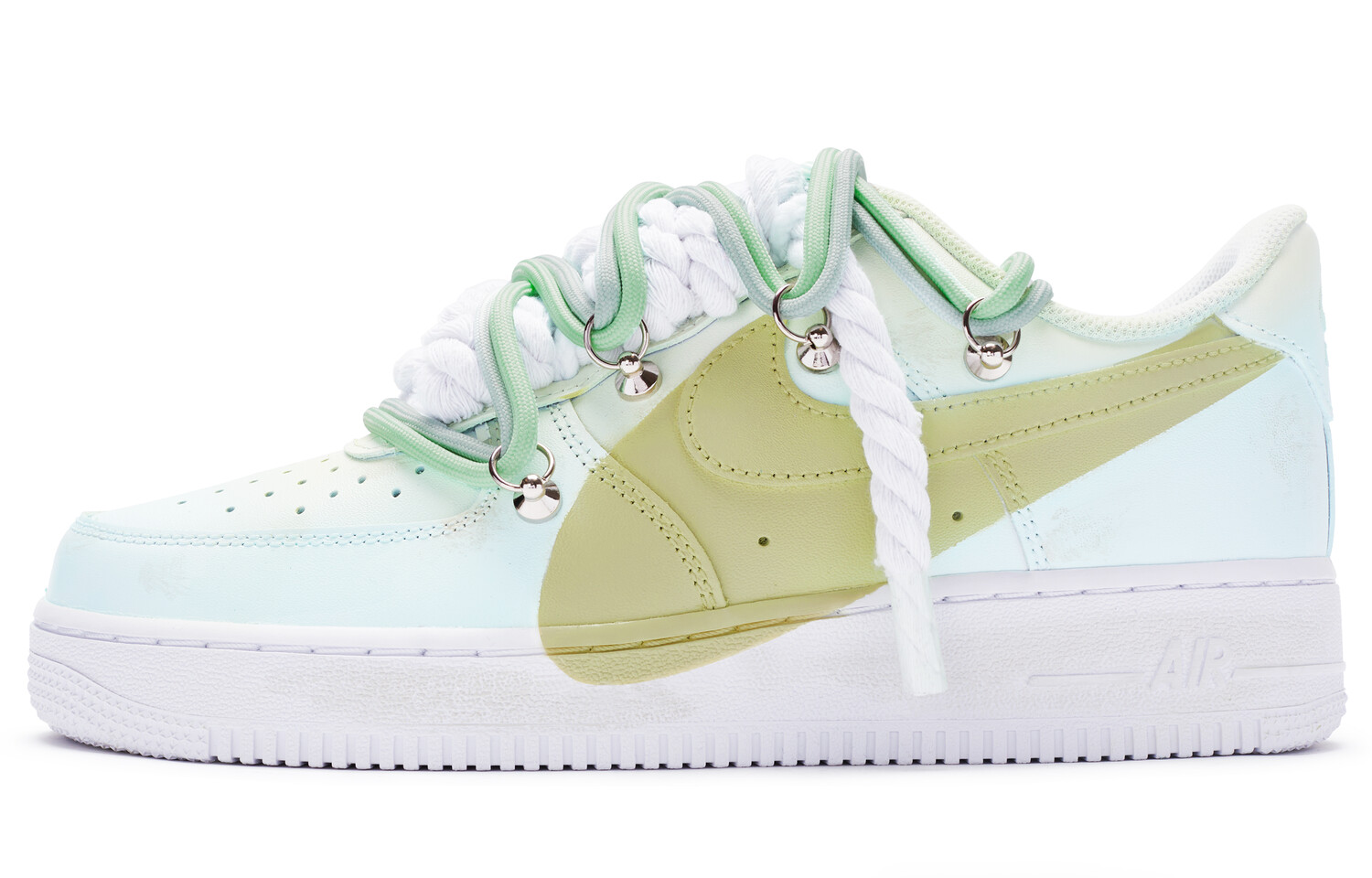 

Кроссовки Nike Air Force 1 Skateboard Shoes Men Low-Top Avocado Green/blue