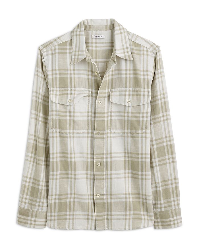 

Клетчатая рабочая рубашка Madewell, коричневый/бежевый