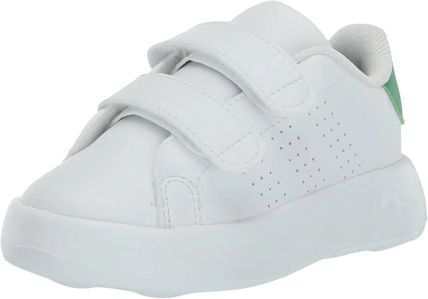 Кроссовки теннисные adidas для малышей, белый/зеленый