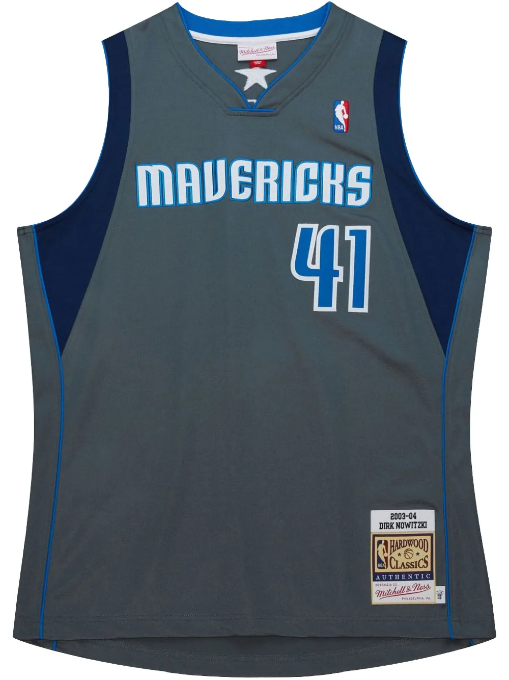 

Топ 2003/04 Dirk Nowitzki Dallas Mavericks Authentic Mitchell & Ness, серый