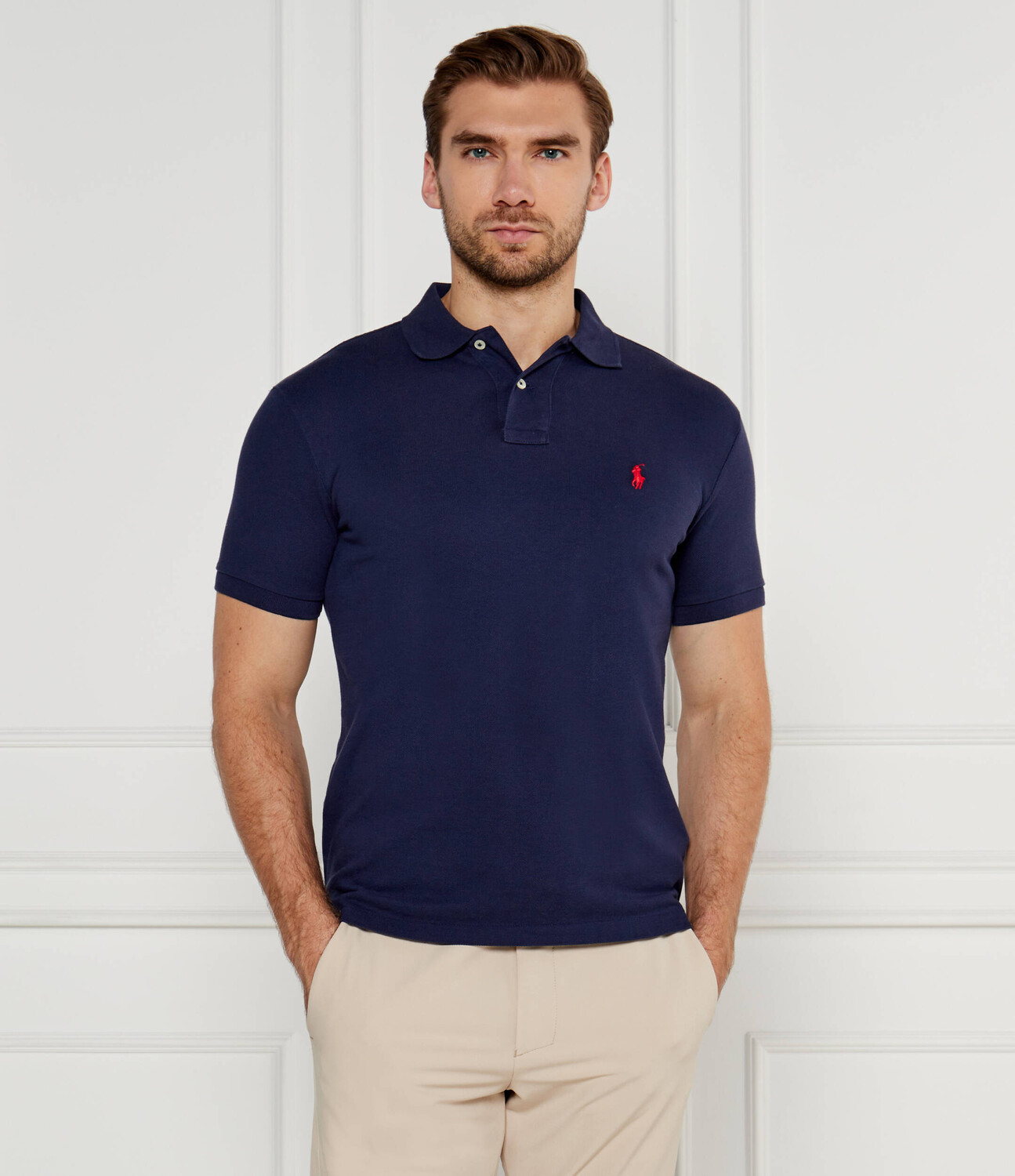 

Поло POLO RALPH LAUREN Slim Fit, темно-синий