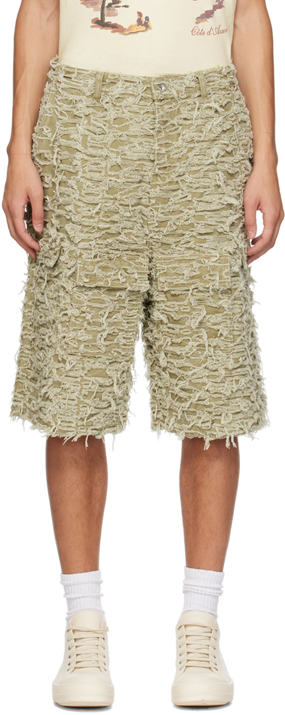 

Эксклюзивные шорты Husk Denim от SSENSE Who Decides War, Tan
