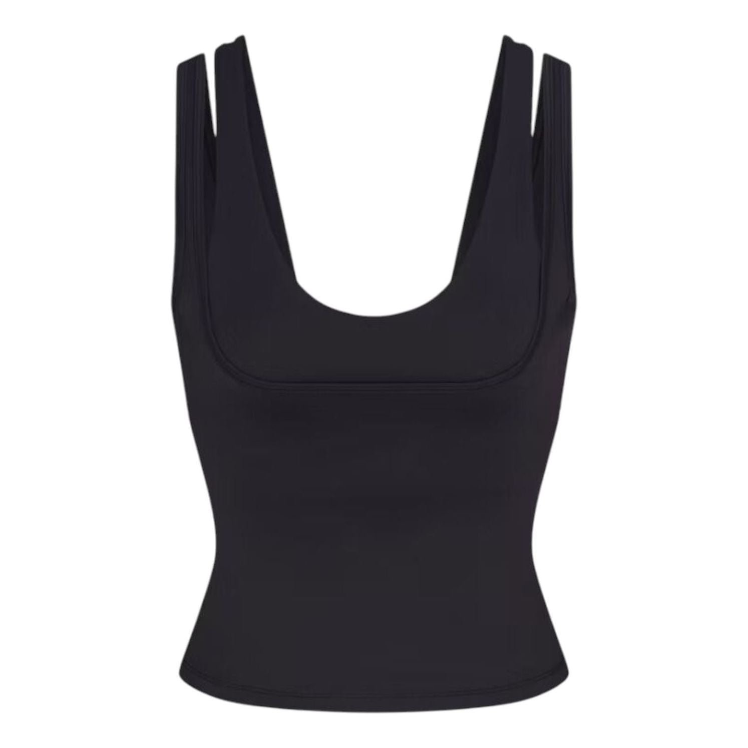 (WMNS) Nike x SKIMS Матовая майка с двумя бретелями и вырезом-лодочкой, цвет «Обсидиан»