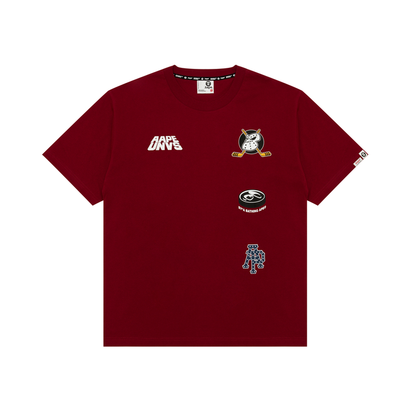 

Футболка из хлопка с принтом от A Bathing APE Aape, красный