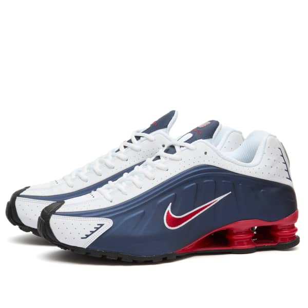 Кроссовки Shox r4 Nike, midnight темно-синий — фото 2