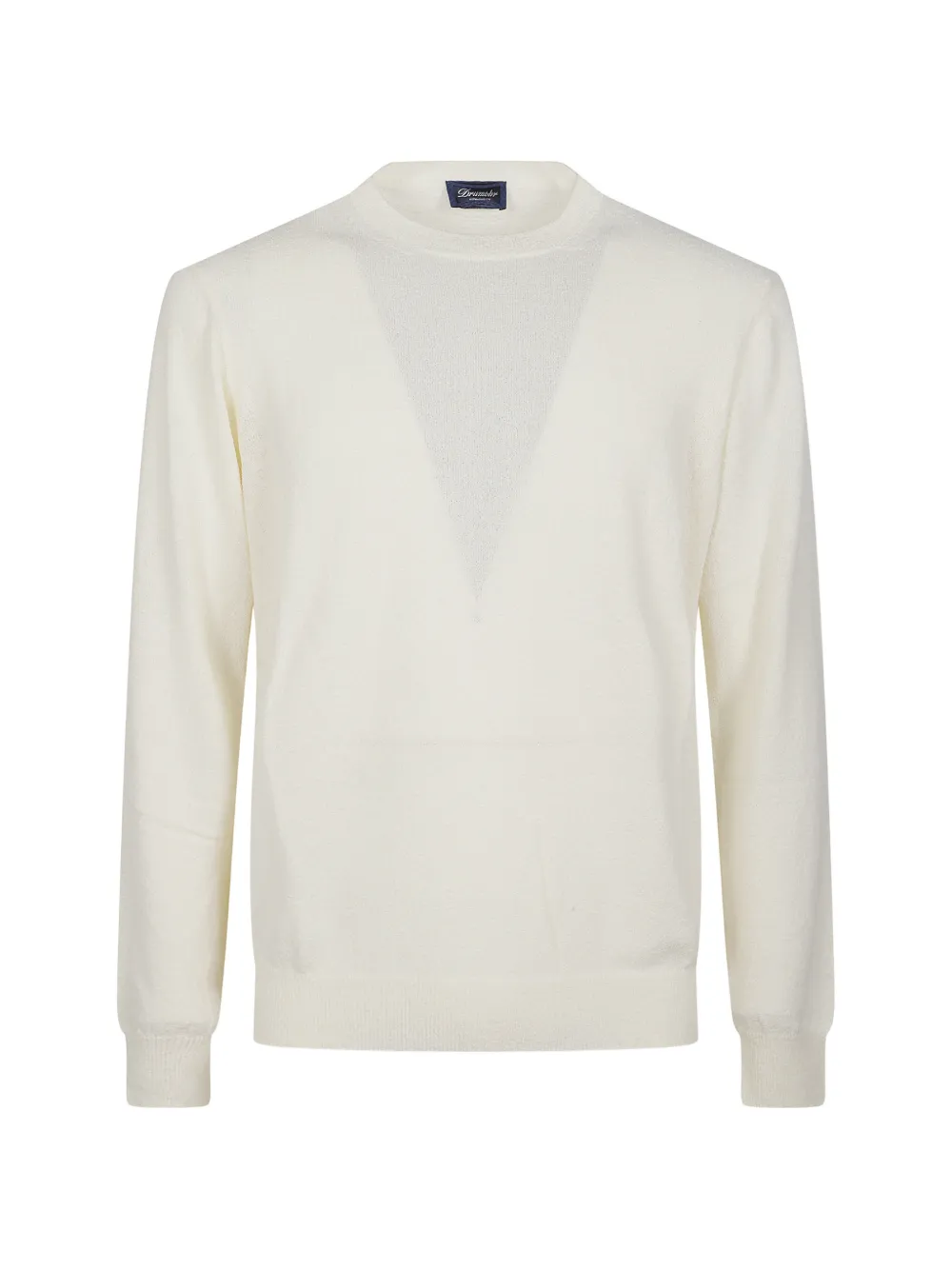 

Вязаный свитер с круглым вырезом Drumohr, бежевый