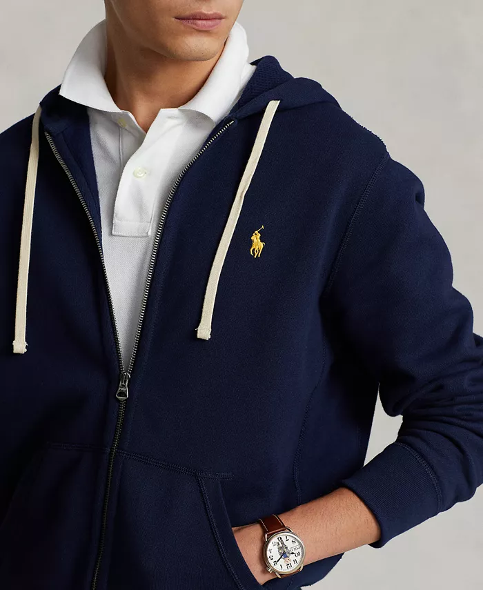 Мужская толстовка с капюшоном Signature Fleece Polo Ralph Lauren, синий — фото 4