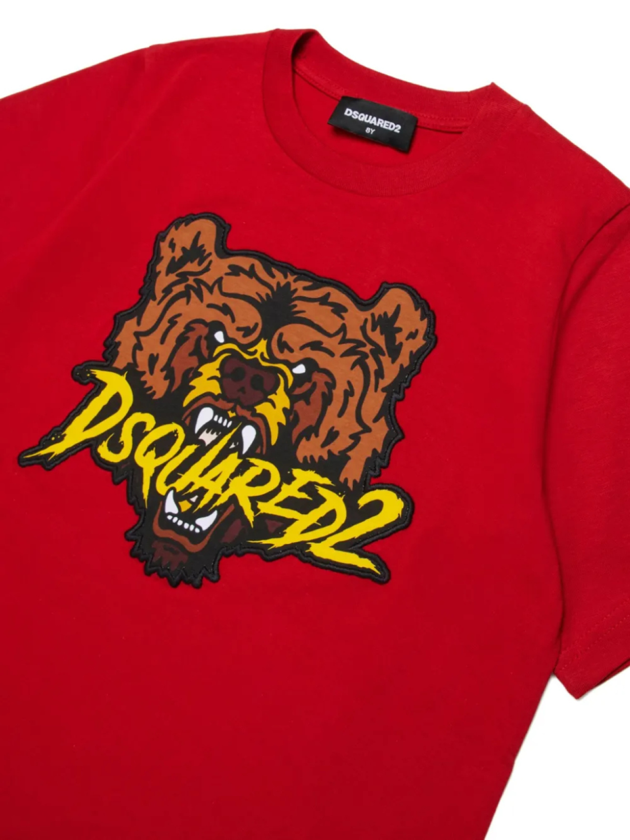 DSQUARED2 KIDS футболка с вышивкой, красный — фото 3