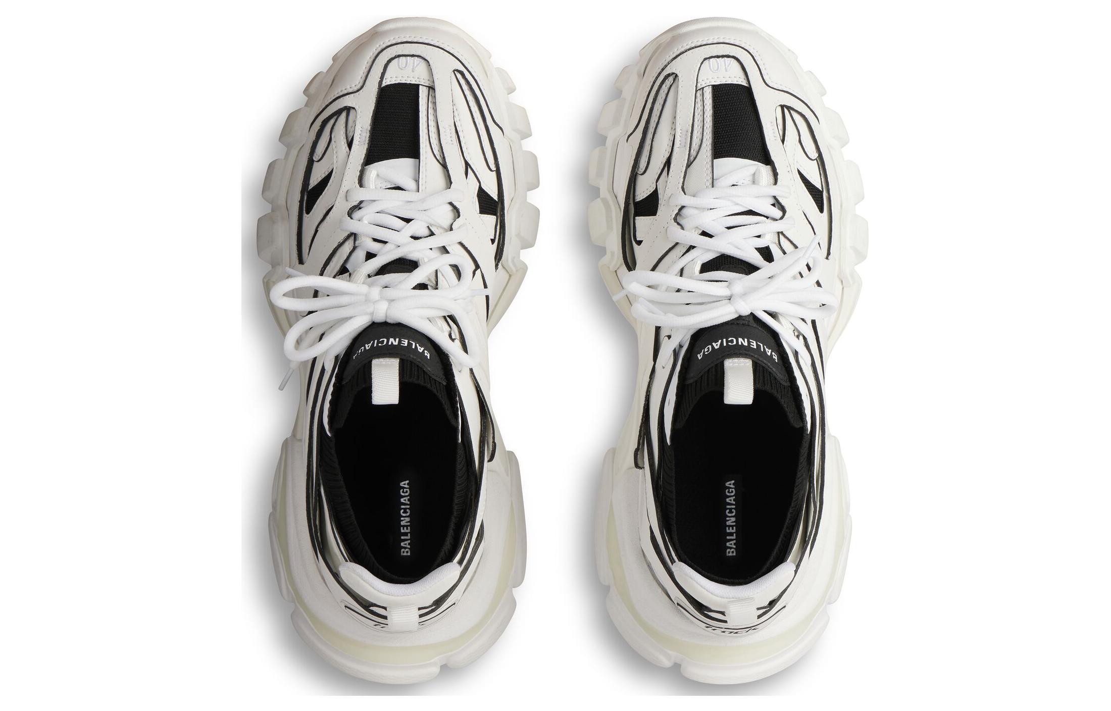 Balenciaga Кроссовки Track Sock 'белый и черный, вязаные и нейлоновые' — фото 4