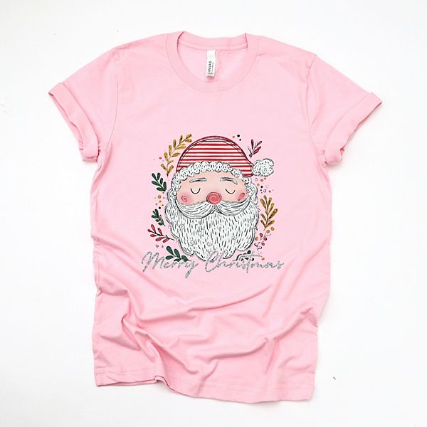 

Футболка с принтом Merry Christmas Santa Stripes Simply Sage Market, Pink, Зеленый, Футболка с принтом Merry Christmas Santa Stripes Simply Sage Market, Pink