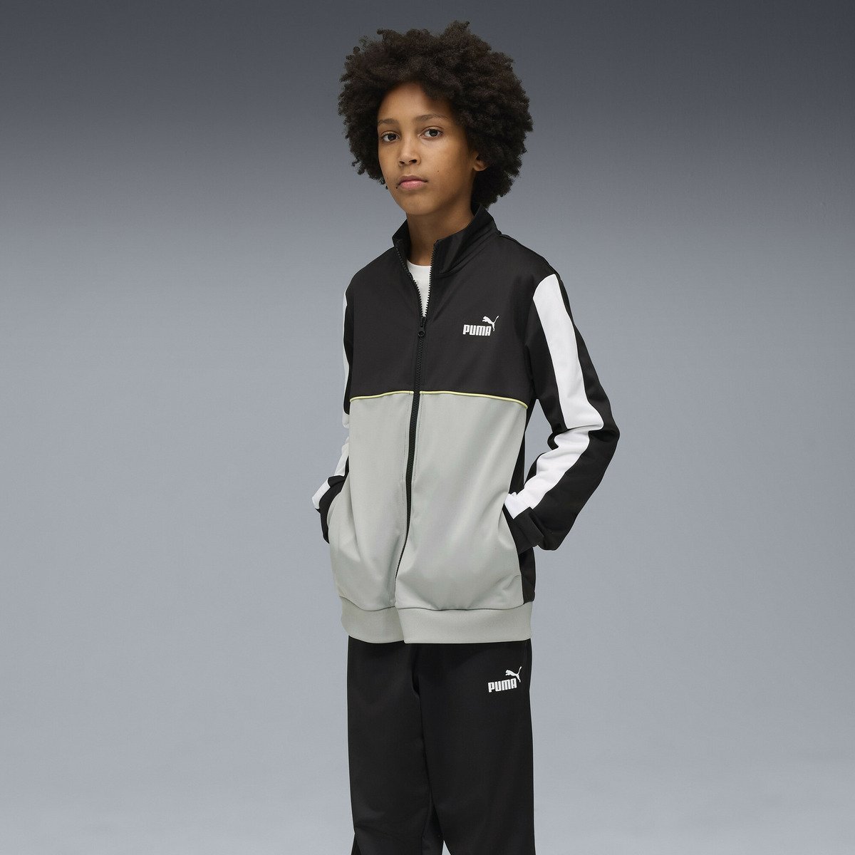 Детский спортивный костюм PUMA Sport Poly Suit, размеры 120-160 см, PUMA Black — фото 3