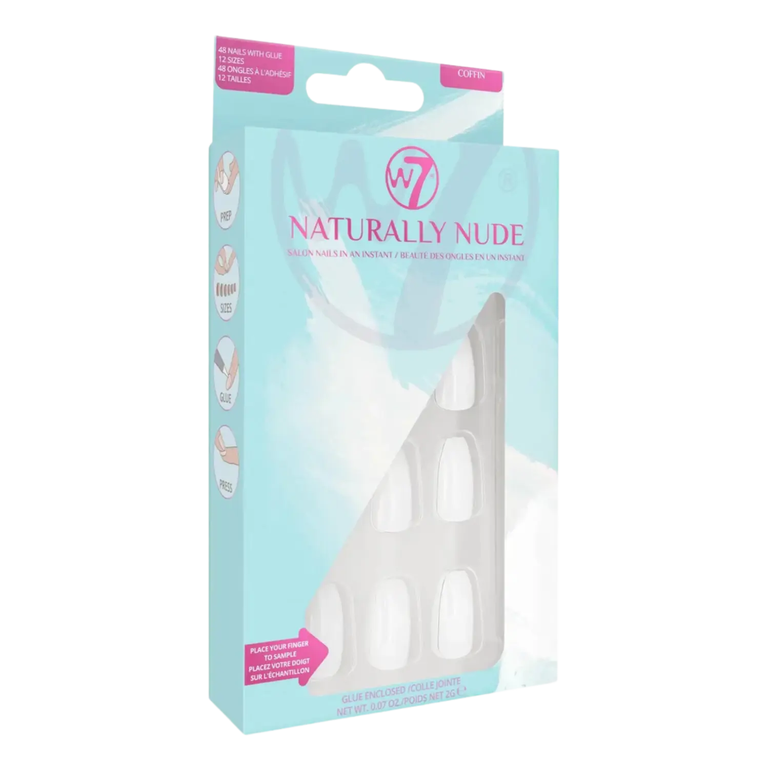 

Накладные ногти «гроб» W7 Naturally Nude, 24 шт/1 упаковка