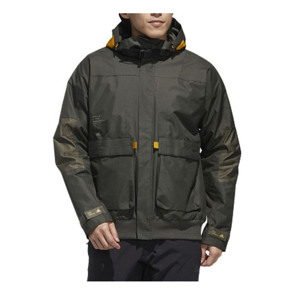 

Куртка adidas TH JKT FUNC Casual Sports Hooded Jacket Men Grey/Green, зеленый