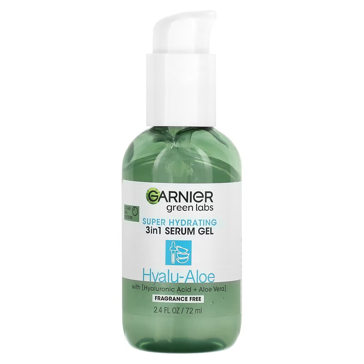 

Garnier Green Labs Суперувлажняющий гель-сыворотка 3 в 1 с гиалу-алоэ без отдушек, 2,4 жидких унции (72 мл)
