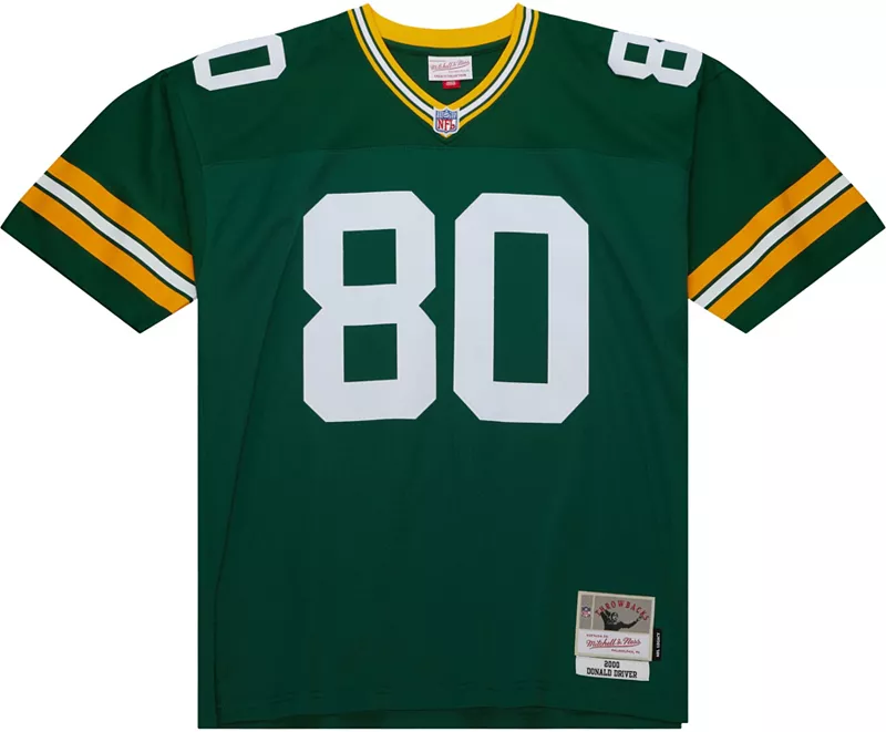 

Мужская футболка Mitchell & Ness Green Bay Packers Donald Driver # 80 2000 Green Throwback