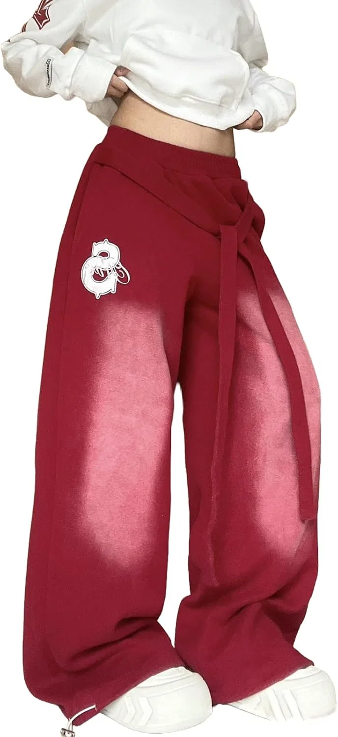 Спортивные брюки мешковатые, бренд Generic, цвет Burgundy