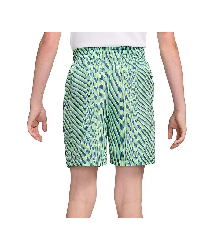 Шорты Nike Kids Dri-FIT Multi Short Woven Bold, Light Liquid Lime/Mystic Navy/White — фото 3