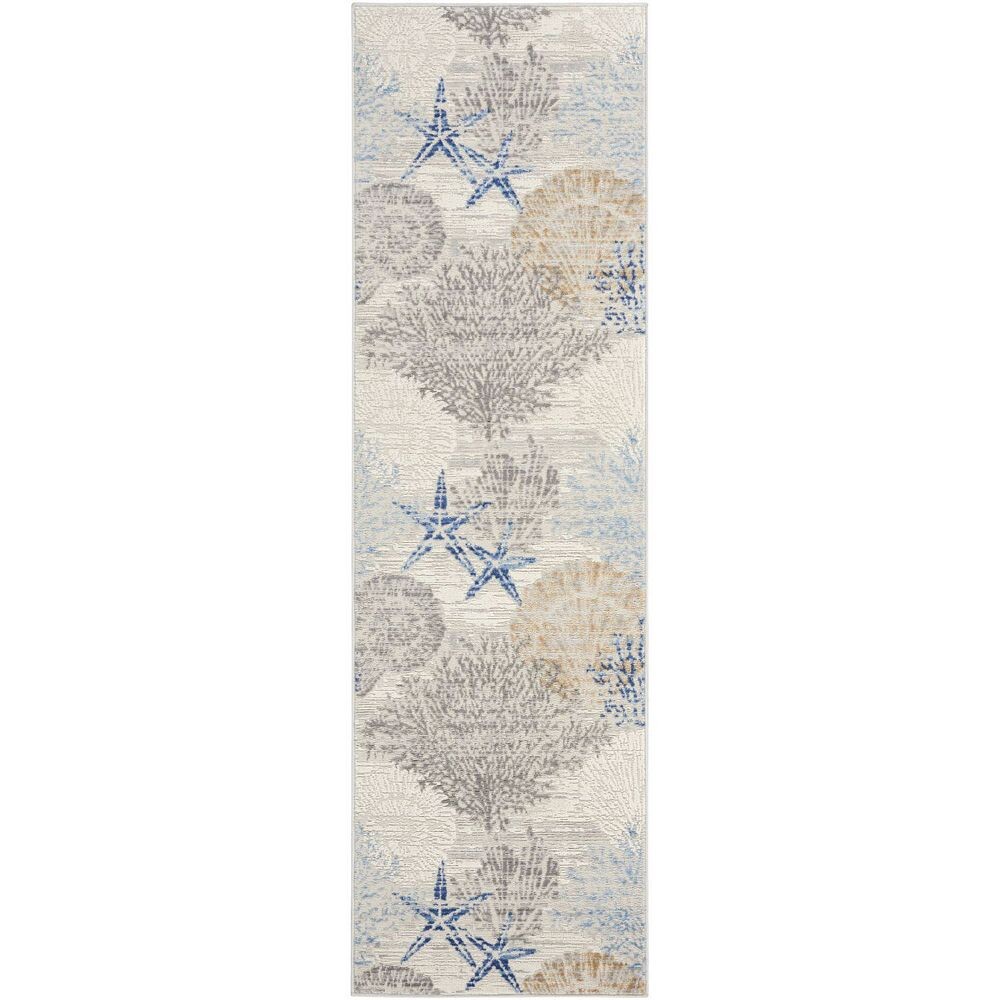 

Nourison Pompeii Морской коврик для дома RugMarketPlace, цвет Ivory Grey Blue