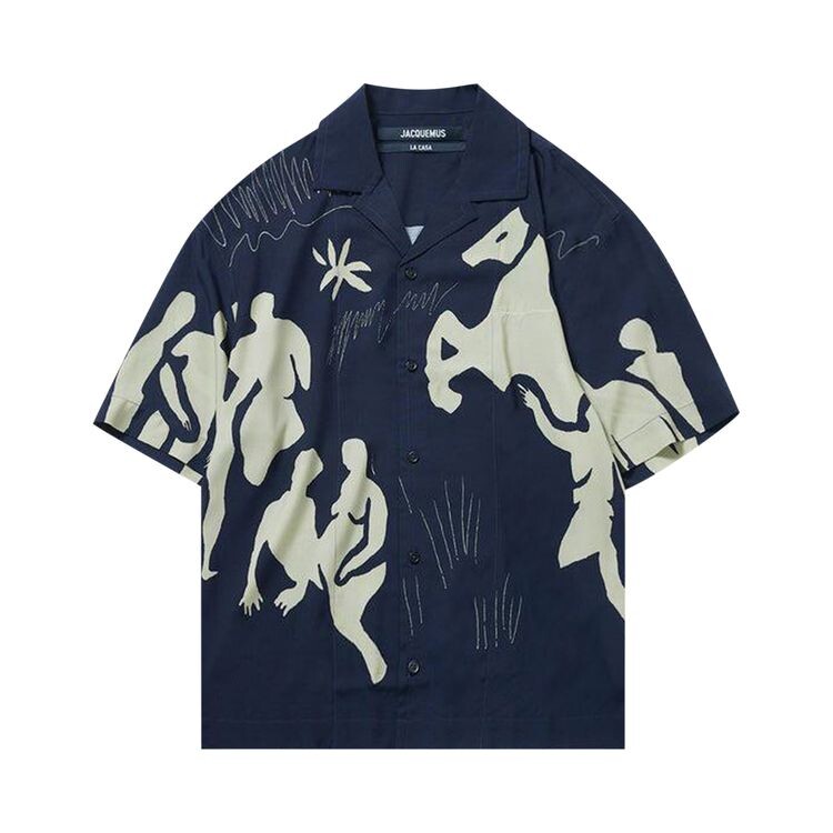 

Джинсы Jacquemus La Chemise Jean Print Horse Scene/Navy, синий