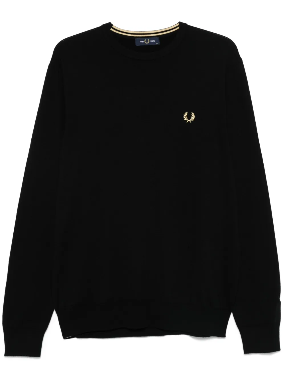 

Свитер с вышитым логотипом Fred Perry, черный