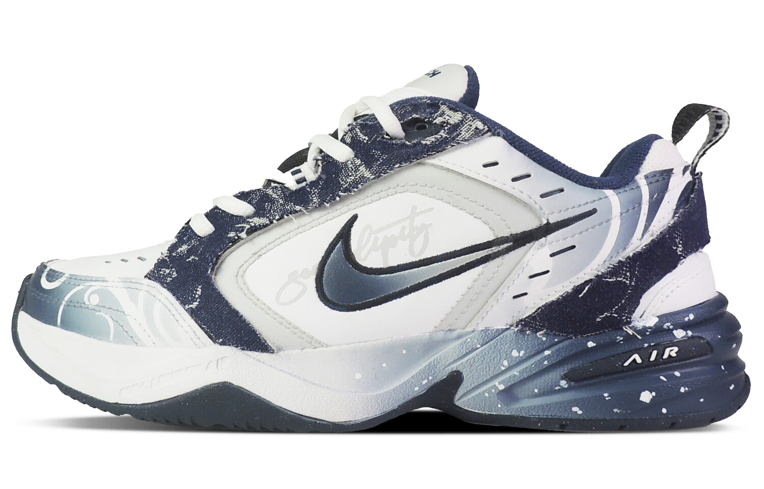 

Кроссовки Nike Air Monarch 4 Chunky Sneakers Unisex Low-top White/blue, лазурный, Синий, Кроссовки Nike Air Monarch 4 Chunky Sneakers Unisex Low-top White/blue, лазурный