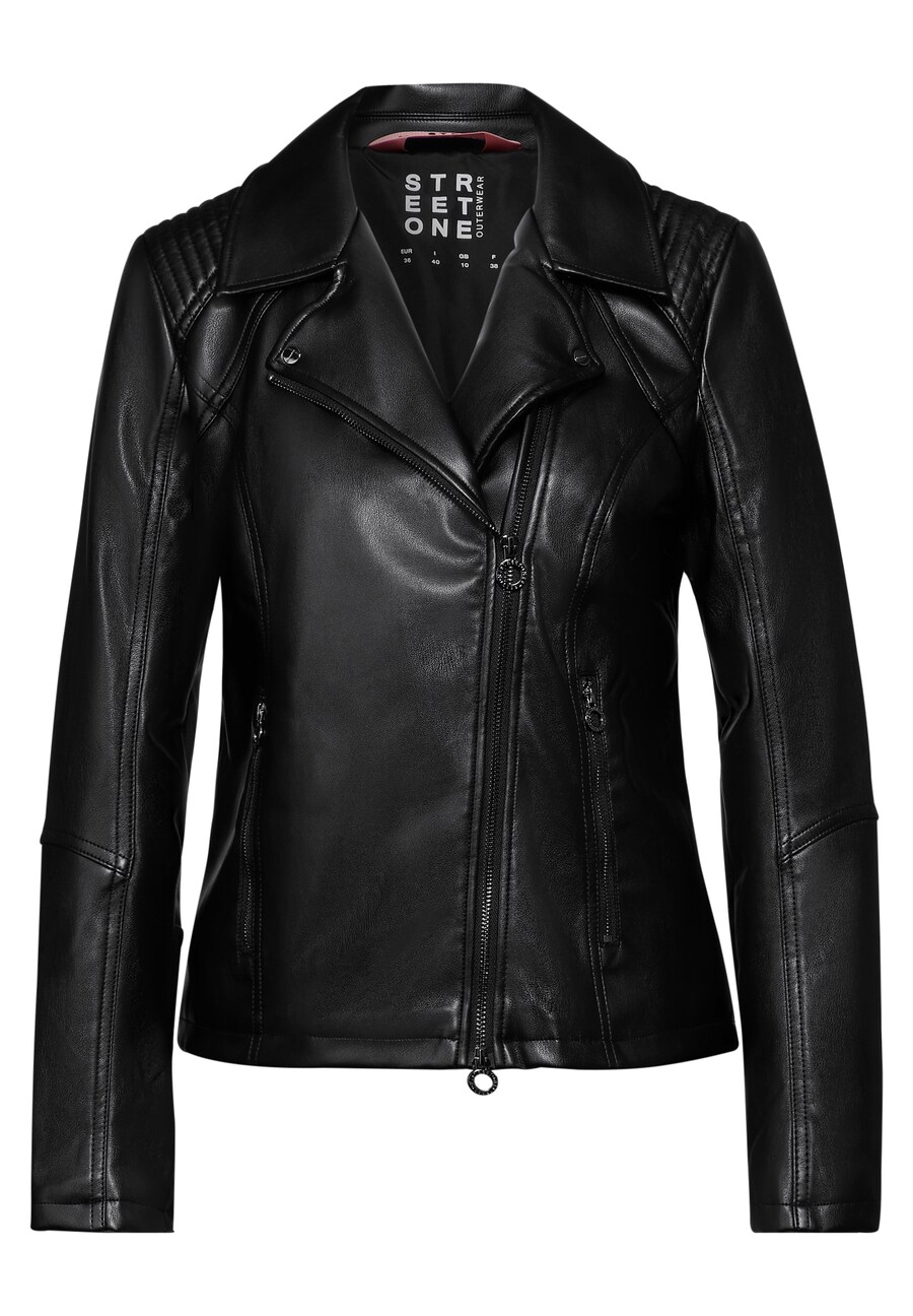 

Кожаная куртка STREET ONE Between-Season Jacket, черный