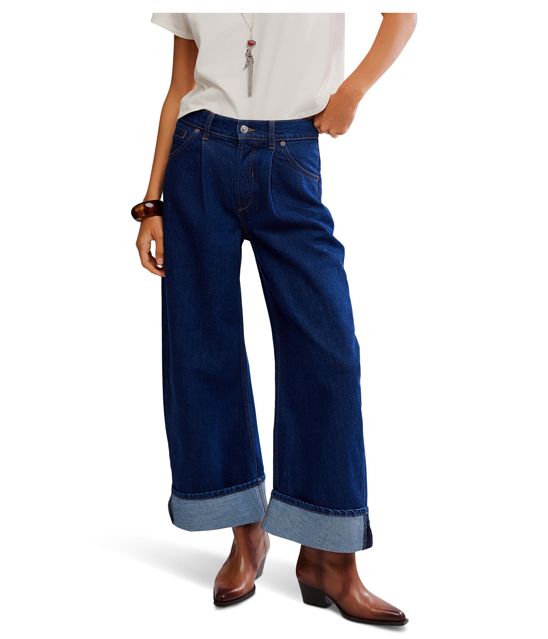 

Джинсы Free People Alia Wide Leg, цвет Hawthorne