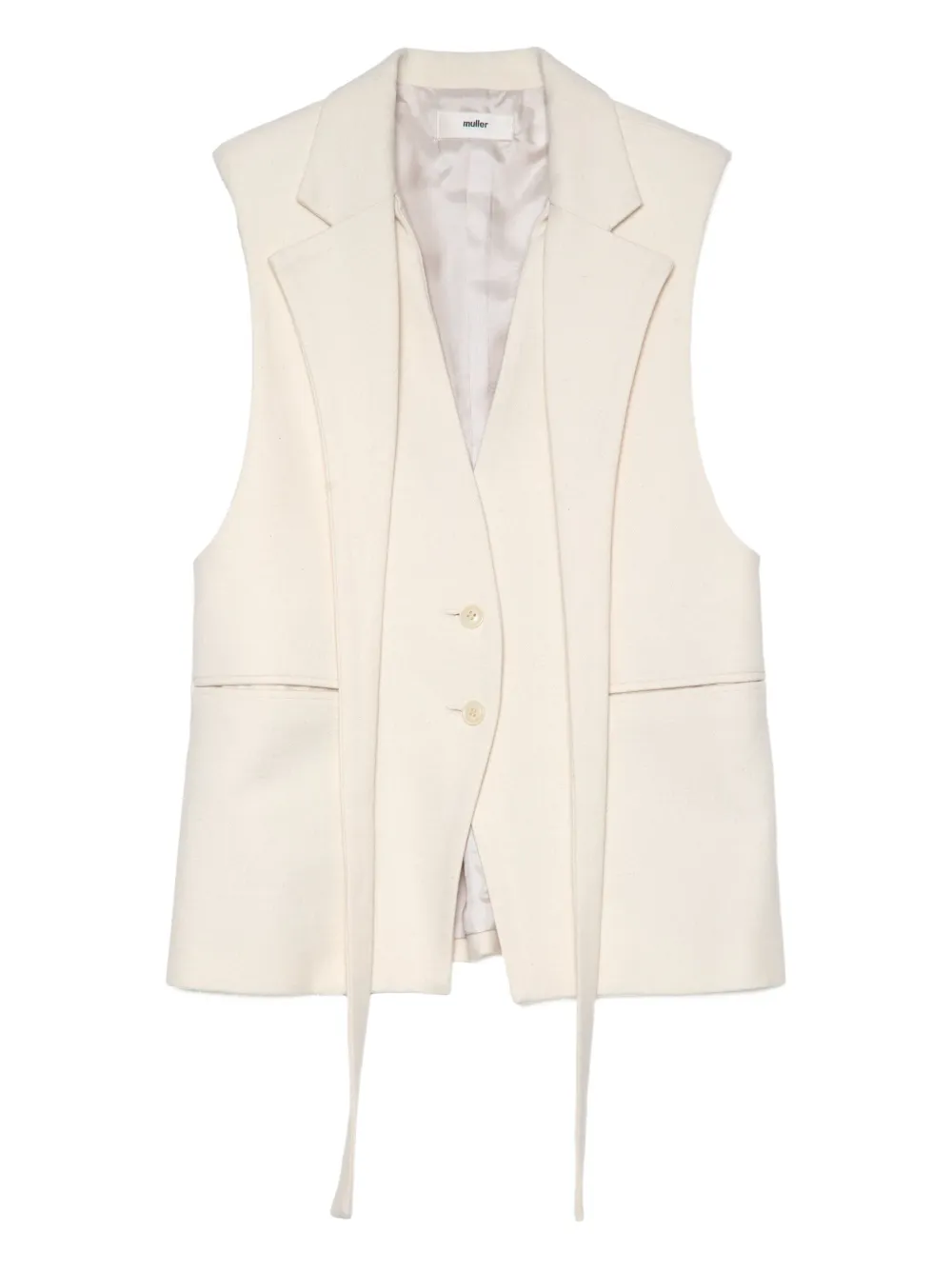 

Жилет Bumpy на пуговицах Muller Of Yoshiokubo, белый