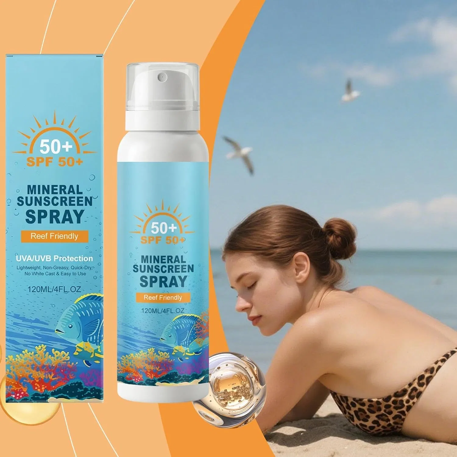 Спрей-солнцезащитный крем SPF 50 UVA/UVB, 120 мл Generisch — фото 3