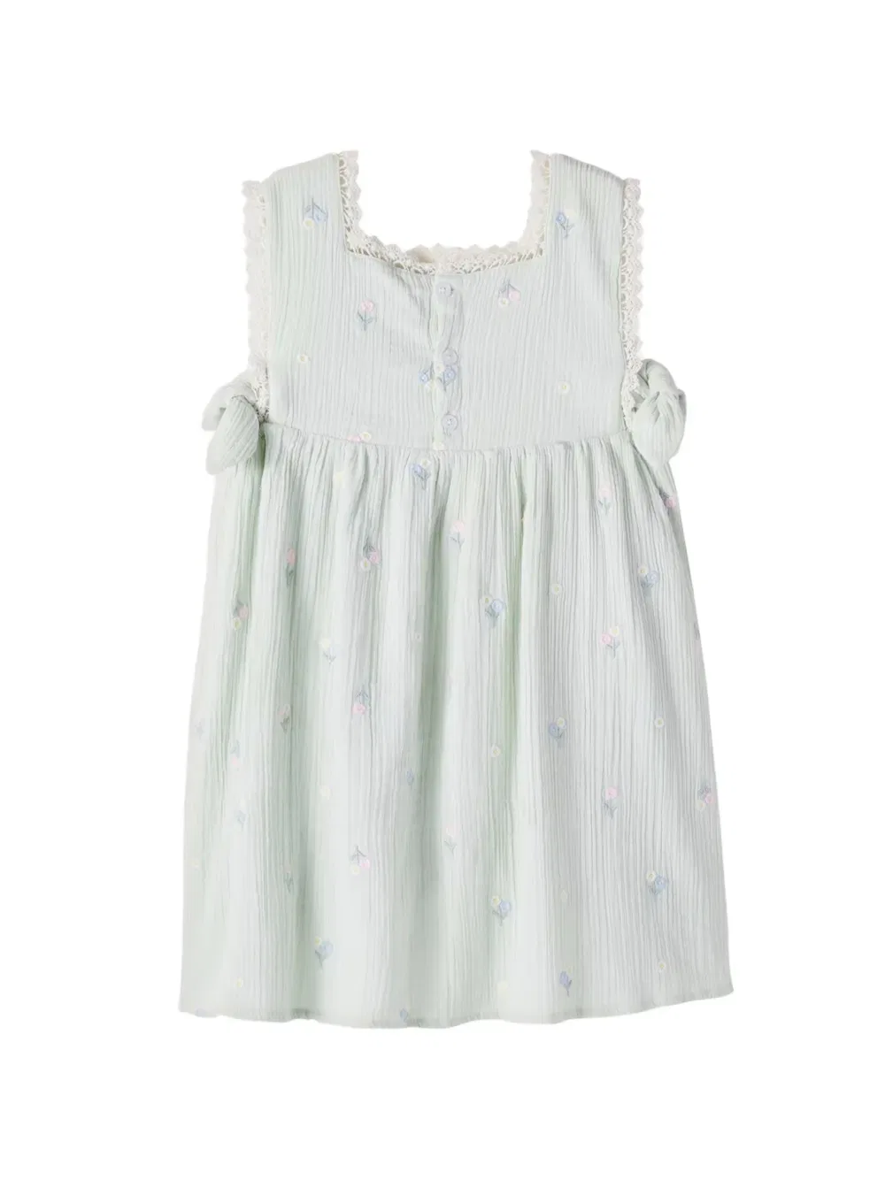 Платье Aloisa с цветочной вышивкой и кружевной отделкой Louise Misha Kids, зеленый — фото 2