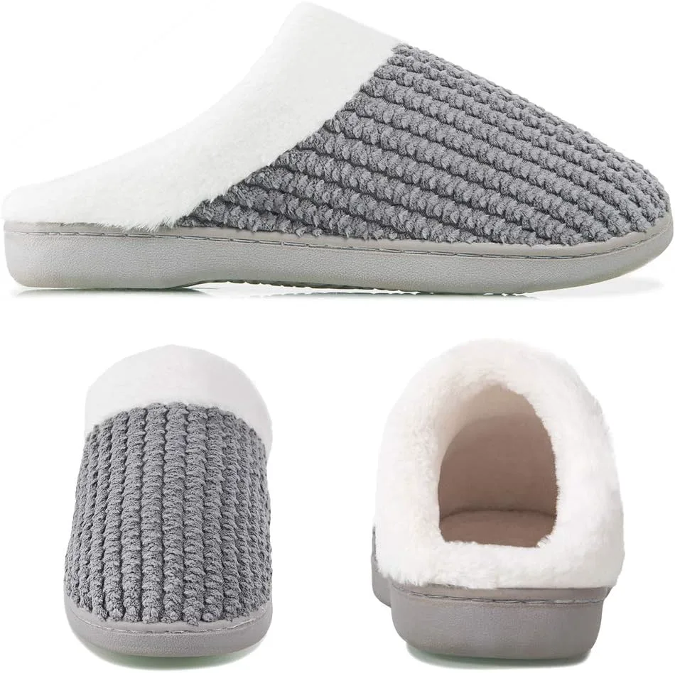 Женские домашние тапочки WateLves Comfort с эффектом памяти, мягкой подкладкой, для дома и улицы, темно-серый — фото 2