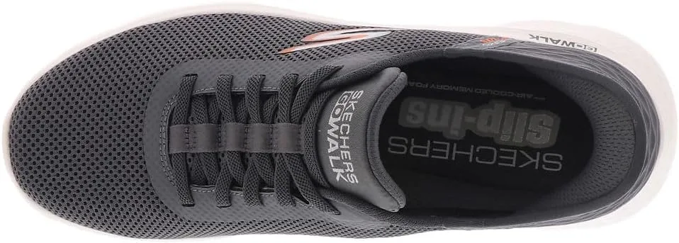 Мужские слипоны Skechers Hands Free: Go Walk Flex Hands Up Trainers, серый — фото 4