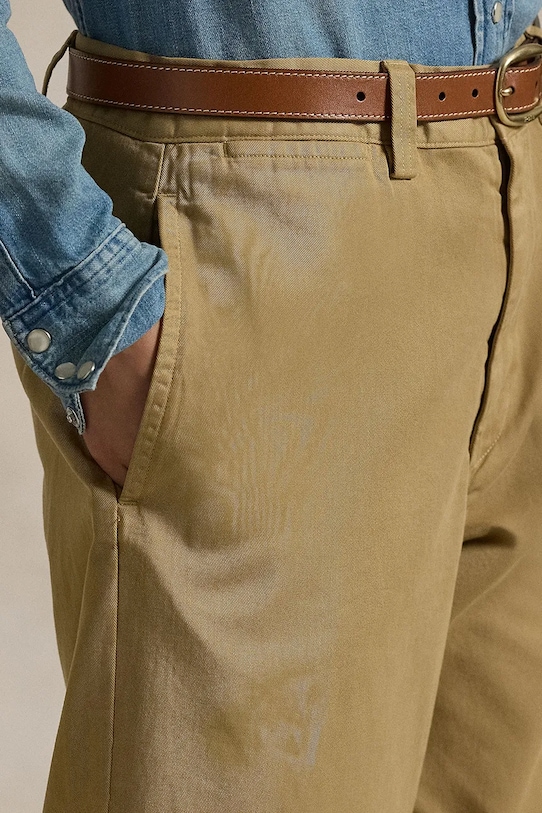 Длинные джинсы-чиносы широкая крой Polo Ralph Lauren, зеленый — фото 4