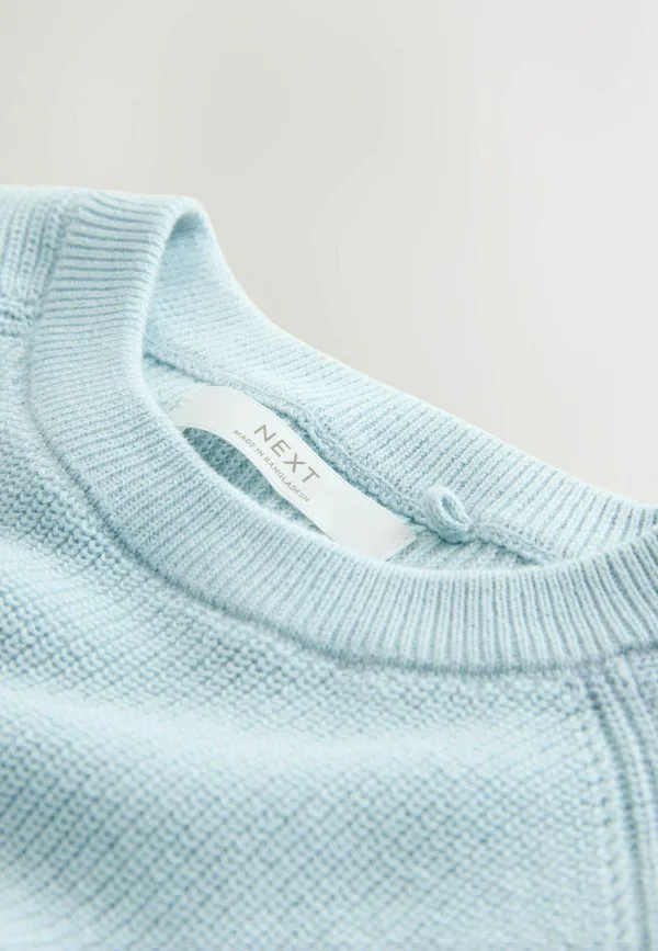 Свитер с круглым вырезом, стандартного кроя Next, Light Blue — фото 2