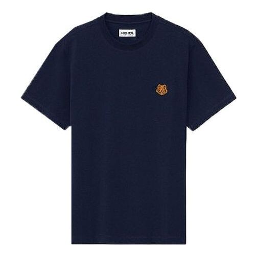 

Футболка men's small tiger head pattern cotton short sleeve navy blue Kenzo, синий